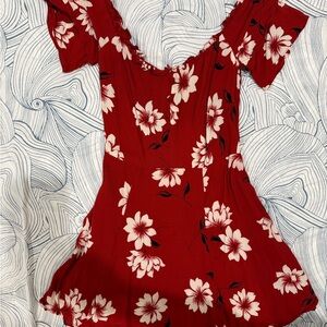 Reformation Off Shoulder Floral Dress